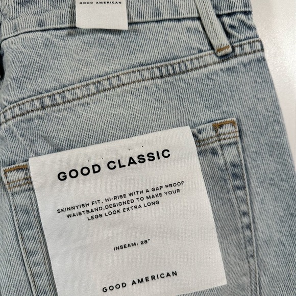 Good American Good Classic NWT Distressed Jeans size 6/28 - Picture 5 of 6